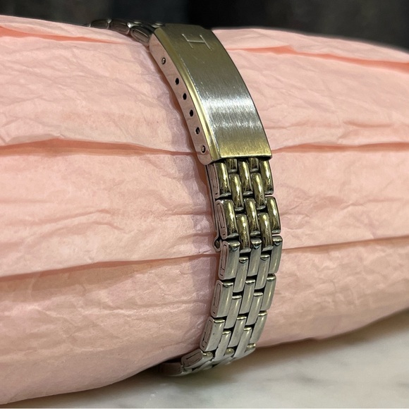 H by Halston stainless steel link watch. Works. - Picture 5 of 9